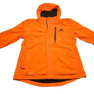 Mossy Oak Hunting Jacket M Blaze Orange Waterproof Hooded Outdoor Coat